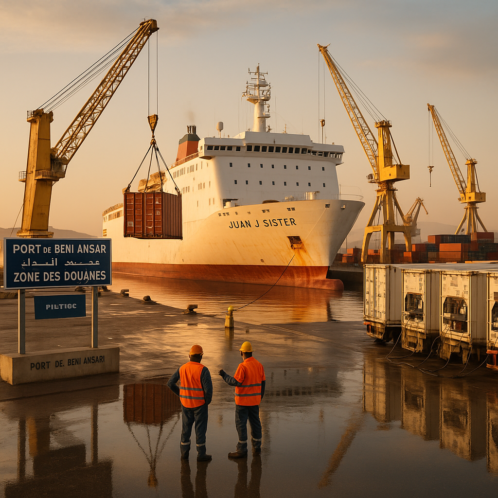 Somanador port logistics at the Port of Béni Ansar in Nador